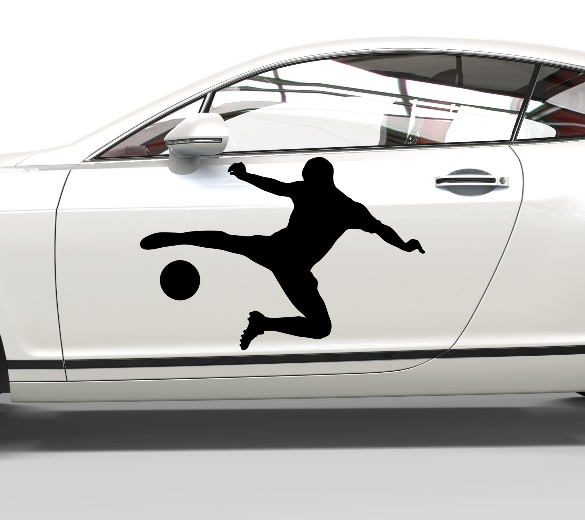 10011 Fußball Silhouette Aufkleber